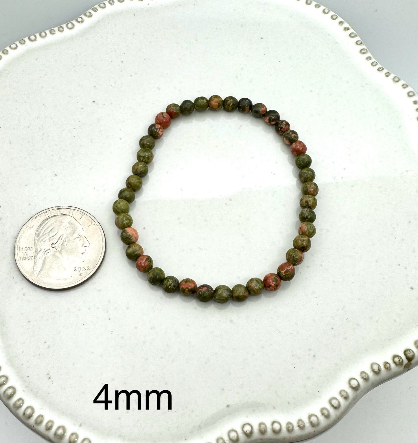 Unakite 4mm-6mm