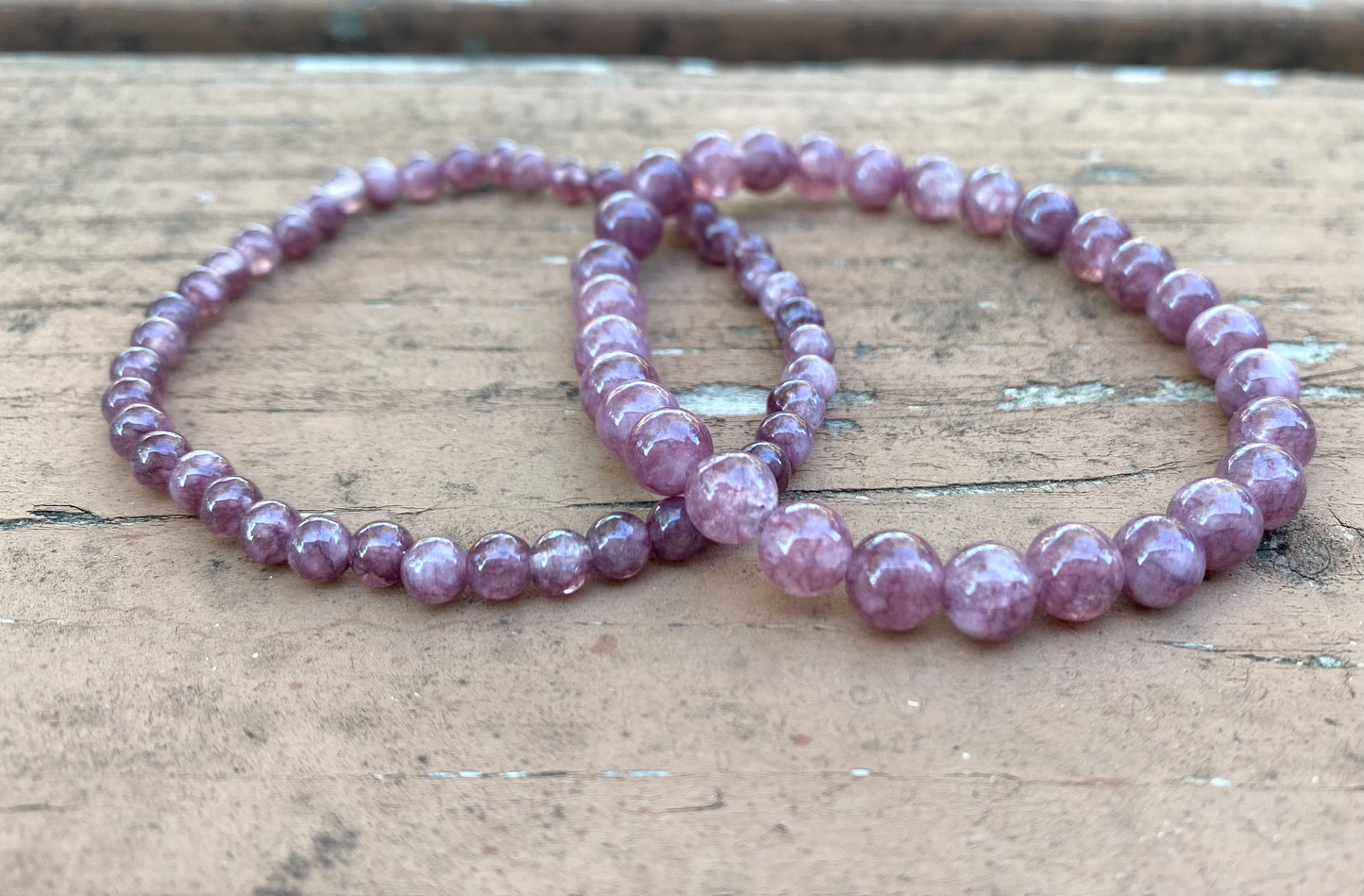 Lepidolite 4mm-6mm-8mm