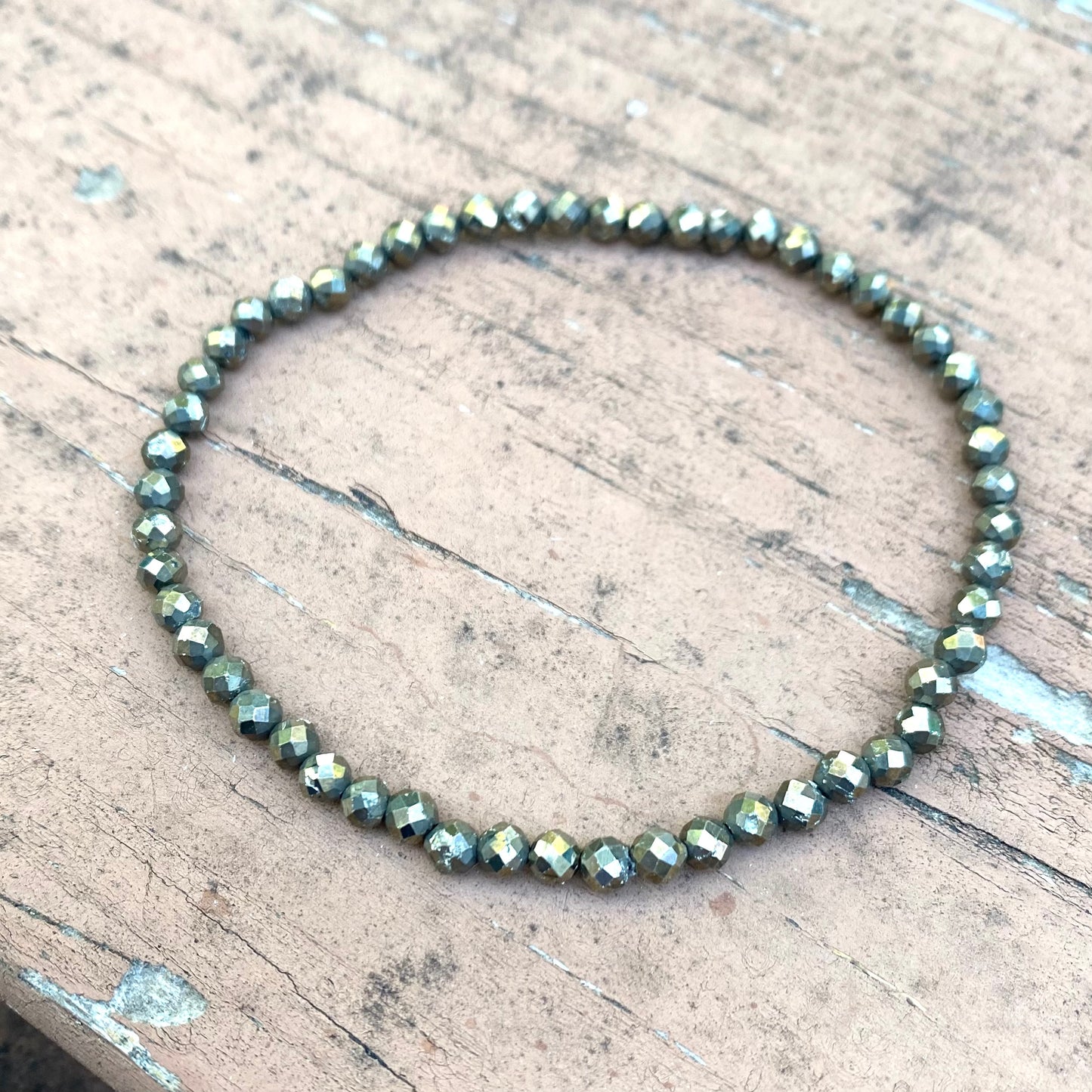 Pyrite Natural Faced 3-4mm