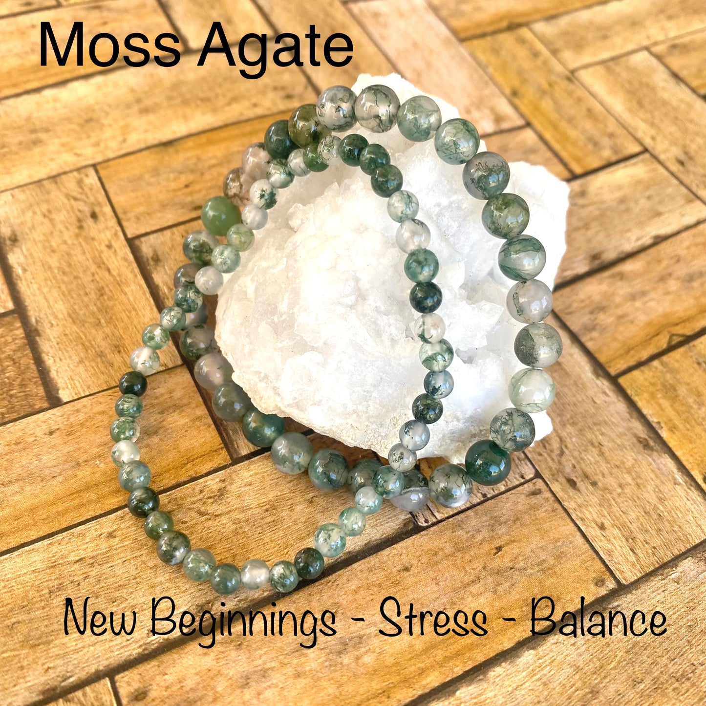 Moss Agate 4mm-6mm