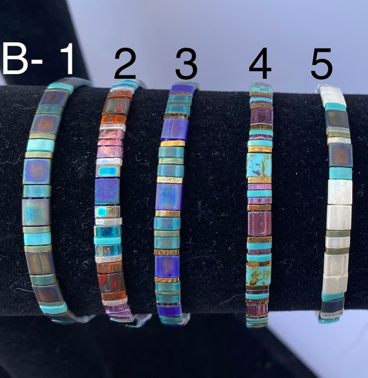 B1-5 Miyuki Tila Bracelets