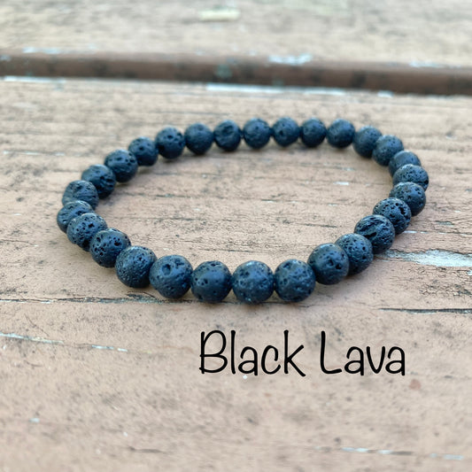 Black Lava 4mm-6mm-8mm