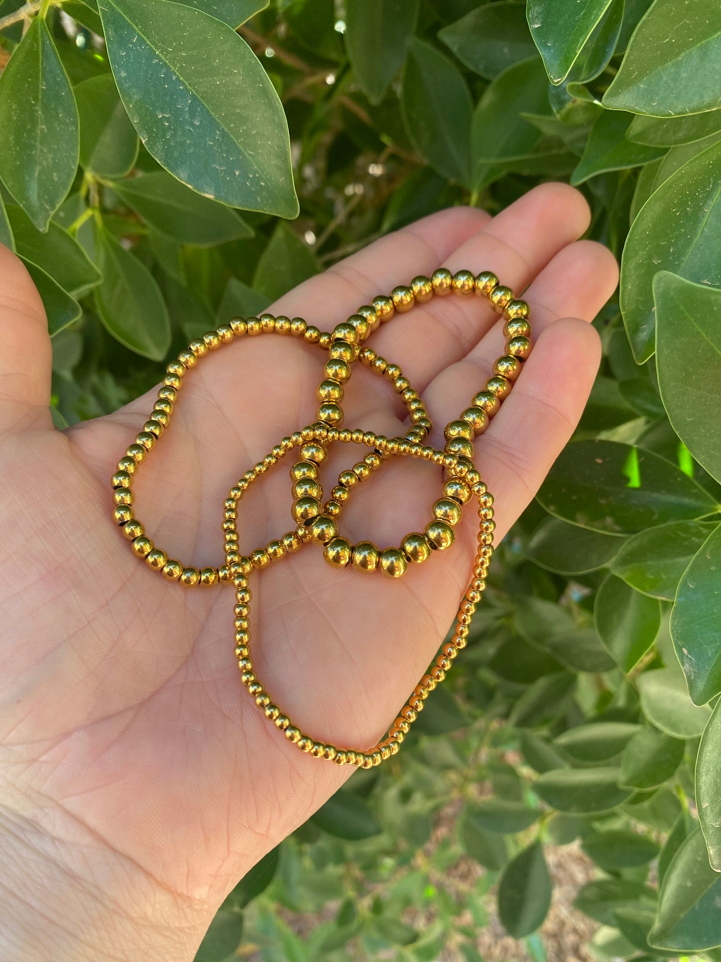 4mm Gold Ball Stretch Bracelet